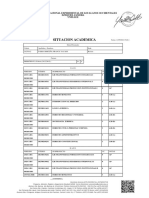 Situacion Academica: Universidad Nacional Experimental de Los Llanos Occidentales Ezequiel Zamora Unellez