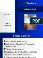 Valuing Stocks: Fundamentals of Corporate Finance