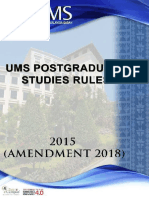 UMS Postgraduate Studies Rule