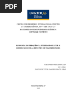 Resposta em Frequência Utilizando Fator K e Suas Funções de Transferência