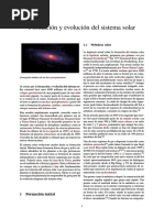 Formación y Evolución Del Sistema Solar