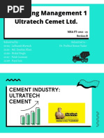 Cement Industry - Ultratech Cement