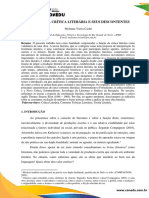 A Funcao Da Critica Literaria e Seus Descontentes