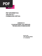 UNIDAD IV Plan Nacional de Ciencias, Tecnología e Innovación