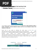 Difference Between Acetyl CoA and Acyl CoA - Compare The Difference Between Similar Terms