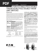 Instruction E50 Single Pole Double Throw, Double Pole Double Throw Limit Switches