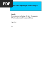 Sample Commissioning Design Review Comments 95% Construction Document Phase