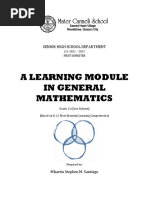 A Learning Module in General Mathematics: Senior High School Department