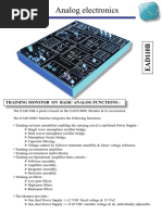 Analog Electronics: Training Monitor On Basic Analog Functions