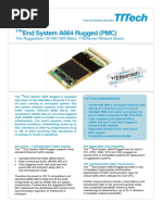 End System A664 Rugged (PMC) : The Ruggedized 10/100/1000 Mbit/S Ttethernet Network Board