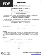 Worksheet To Complement Echalk Resource: "Electricity Bills"