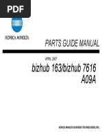 Parts Guide Manual: Bizhub 163/bizhub 7616 A09A