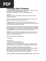 Campaign Brief Template