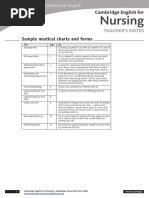 Cambridge English For Nursing Authentic Medical Forms and Charts