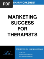 Marketing Success For Therapists Workbook