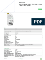 Product Data Sheet: Acti 9 Idpna Vigi - Rcbo - 1P+N - 16A - C Curve - 4500A - 30ma - Type Ac