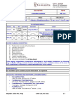 ENGR 6201 Fluid Mechanics Fall 2021: Course Number Course Title Term