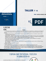 TALLER 10 Texto Narrativo