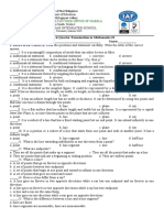 Third Quarter Examination in Mathematics 8