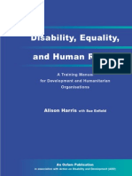 Disability, Equality and Human Rights: A Training Manual For Development and Humanitarian Organisations