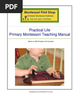  Practical Life Teaching Manual Montessori