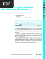 Données Thermodynamiques Des Éléments Chimiques