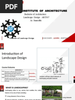 University Institute of Architecture: Bachelor of Architecture Landscape Design ART337 Ar. Samridhi