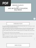 Presentation ON: Solar Panel Cleaning Machine