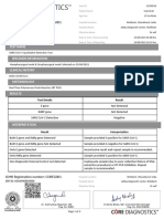 Your Test Result: ICMR Registration Number: COREG001