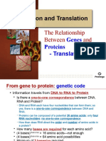 Transcription and Translation: The Relationship Between and