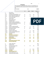 Precios Unitarios de Mantenimientos de Parques