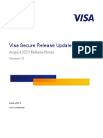 Visa Secure August 2021 Release Notes 1.0