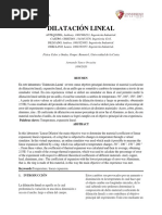 3-Informe de Laboratorio - Dilatacion Lineal