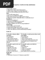 Ielts Speaking Topic