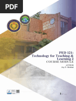 PED 121: Technology For Teaching & Learning 2: Course Module