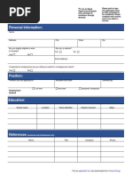 Job Interview Form.