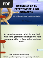 EDS 311 Branding As An Effective Selling Strategy