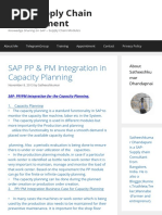 SAP PP & PM Integration in Capacity Planning - SAP - Supply Chain Management