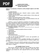 Laboratory Work Precipitation Titration