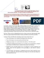 11-04-08 PRESS RELEASE: Complaint filed against California Judge Peter Meeka, Clerk of the Court John A Clarke, Bank of America and its President Brian Moynihan, and Attorney Mark Asdourian – for Public Corruption and Racketeering 