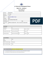 Course Outline, MATH 101-Calculus-I Sec 1-2 - Fall2021 - Imran Naeem