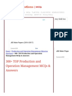 300+ TOP Production and Operation Management MCQs & Answers