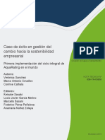 Caso de Éxito en Gestión Del Cambio Hacia La Sostenibilidad Empresarial Primera Implementación Del Ciclo Integral de AquaRating en El Mundo Es