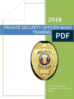 Private Security Officer Basic Training