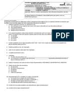 Cuestionario de Evaluacion Lengua Castellana Grado 4 Jornada Mañana y Tarde Actualizado