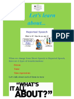 Let's Learn About... : Reported Speech