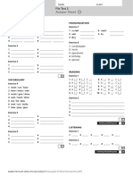 EF4e Pre-Int File Test 2A Answer Sheet