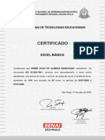 Certificado Excel Sidnei