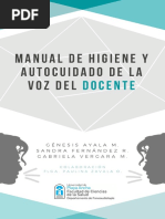 Manual de Higiene y Autocuidado de La Voz Del Docente - Ayala, Fernández y Vergara