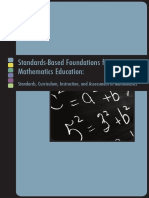 Standards-Based Foundations For Mathematics Education